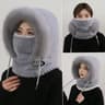 Windproof Thermal Plush Hat For Women Autumn Winter Hood Scarf And Mask Thick Ear Protection For Ou 7