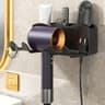 Non Perforated Wall Mounted Bathroom Bracket Hair Dryer Storage Rack Bathroom Air Duct Holder 5