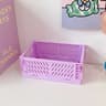 Simple Cute Student Office Storage Organizer Plastic Stackable Foldable Stationary Holder 6