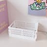 Simple Cute Student Office Storage Organizer Plastic Stackable Foldable Stationary Holder 7