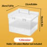 Transparent Waterproof Marker Pen Organizer MultiSlot Handheld Storage Box For Desk And Students 5