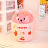 Acrylic Pen Holder Desktop Organizer Cute Office Stationery Cosmetics Storage Box 3