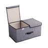 Large Double Lid Organizer Non Woven Fabric Foldable Storage Box Bedroom Arrangement For Underwear 5