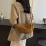 Super Popular Faux Suede Crossbody Shoulder Bag Hot Sale Dumpling Style For Women 6