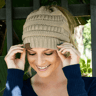 ponytail beanie detail showing flexible hair opening