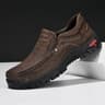 Casual Handmade Leather Men Shoes Outdoor Slip On Moccasins Flats Walking Shoes NonSlip 5