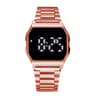 Men Women LED Digital Wristwatches Luxury Gold Silver Sports Military Watches Retro Steel Band Wris