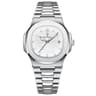 Luxury Brand Men Quartz Wristwatch Stainless Steel Waterproof Luminous Date Square Business Watch F 7