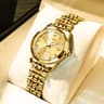 Elegant Original Luxury Ladies Quartz Wristwatch Fashion Golden Watch For Women Waterproof Stainles 8