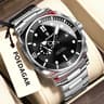 Waterproof Luminous Date Mens Watches Stainless Steel Business Quartz Luxury Wristwatch For Men 12