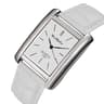 Luxury Quartz Clock Men Square Watch Black White Case Leather Band For Women And Men 8