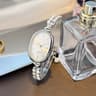 Bestselling Elegant Leaf Embedded Diamond Quartz Watch New Oval Pull Cord Fashion Bracelet 6