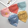 Waterproof Pure Cotton Bibs Saliva Scarf Towel Triangle Absorbent Cloth Bib For Newborn Babies Boys 4