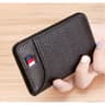 Ultrathin Leather Case For Card Holder Men Multicard Slot Drivers License Case 4