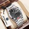 Luxury Men Clock Fashion Waterproof Chronograph Date Watch Original Luminous Leather Quartz Watch F 11