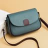 Luxury Contrast Color Messenger Handbag PU Leather Shoulder Bags For Women Fashion Flap Crossbody P 6