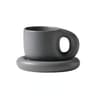 Handmade Chubby Mug With Saucer Creative Nordic Ceramic Cup For Coffee Tea Milk  Cake Personalized  9