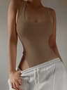 Sexy Summer Sleeveless Knit Bodysuit Off Shoulder Bodycon Halter Top For Women 1