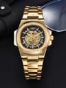 Luxury Skeleton Automatic Watch For Men Waterproof Stainless Steel Business Timepiece 7