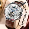 Luxury Automatic Mechanical Watch For Men With Tourbillon  Stainless Steel Design 9