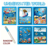 Reusable Magic Water Drawing Book Montessori Sensory Toy For Toddlers Educational Coloring Activity 8