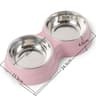Stainless Steel Double Pet Food Bowl Feeding  Drinking 4