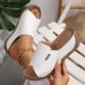 Womens Wedge Slippers Summer Fashion Open Toe Breathable Sandals Comfortable Buckle Sliders For Wom 4