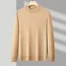 Half Turtleneck Knitwear Sweater Mock Neck Sweatshirts Solid Color Pullovers Brand Casual Mens Clot 6