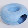 Donut Cat Bed Interactive Tunnel Felt Pet Toy for Kittens and Cats