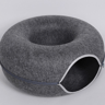 Donut Cat Bed Interactive Tunnel Felt Pet Toy for Kittens and Cats