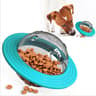 Chew Proof Flying Saucer Dog Toy Unbreakable UFO Treat Dispenser Wobble Ball Food Feeder For Powerf