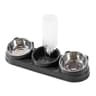 3in1 Triple Cat Bowl Pet Food And Water Bowl Tilted At 15 For Wet And Dry Food 6
