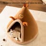 Cat House Enclosed For Winter Dismantlable Warm Nest For Cats Four Seasons Cozy Christmas Bed 3