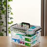 Clear PVC Medicine Storage Box With Handle Durable Double Layer Plastic Organizer Transparent First 6