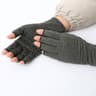 Compression Gloves Grey Half Finger Design Relieve Arthritis Pain Instantly With AntiSlip Pressure  5