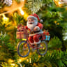 Hanging Cartoon Santa Acrylic Winter Decorative Christmas Tree Pendants Claus Bicycle Gifts Christm 2
