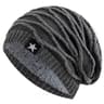 Slouchy Unisex Winter Hat With Fur Lining Fivepointed Star Decor Warm Beanie Cap For Men And Women  8