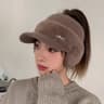 New Fashion Winter Warm Knitted Cap Baseball Hat With Visor For Women Windproof Ear Wing Outdoor Sp 6