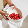 Rice Washing Bowl With Handle Multi Use Colander Bowl For Fruit And Vegetables 7
