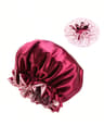 Reversible Double Layer Satin Bonnet For Sleeping For Curly Hair Braids 2