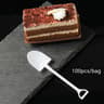 Disposable Creative Shovel Shape Mini Ice Cream Spoons Durable Plastic Dessert  Party Tableware 4