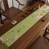 Elegant Chinese Bamboo Shadow  Flying Bird Table Runner For Home  Restaurant 7