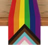 Pride Heart Rainbow Linen Table Runner For Dining Table Party Decor 5