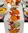 Cozy Farmhouse Autumn Linen Table Runner Fall Table Runner  Thanksgiving Table Decor 6