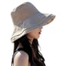 Reversible Wide Brim Sun Hat Dual Style Sun Protection Bucket Hat With Windproof Drawstring 5
