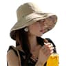 Reversible Wide Brim Sun Hat Dual Style Sun Protection Bucket Hat With Windproof Drawstring 6