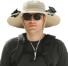 SolarCool Wide Brim Sun Hat With Dual Fan  USB Rechargeable Cooling 6