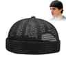 Retro Mesh Docker Cap Adjustable Brimless Docker Cap For Breathable Streetwear Comfort 1