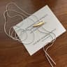 Elegant Silver Snake Bone Long Pull Necklace Adjustable Minimalist Statement Jewelry For Women 7