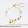 Pearl Chain Heart Pendant Bowknot Zirconia Bracelet Womens Fashion Jewelry Gift 6